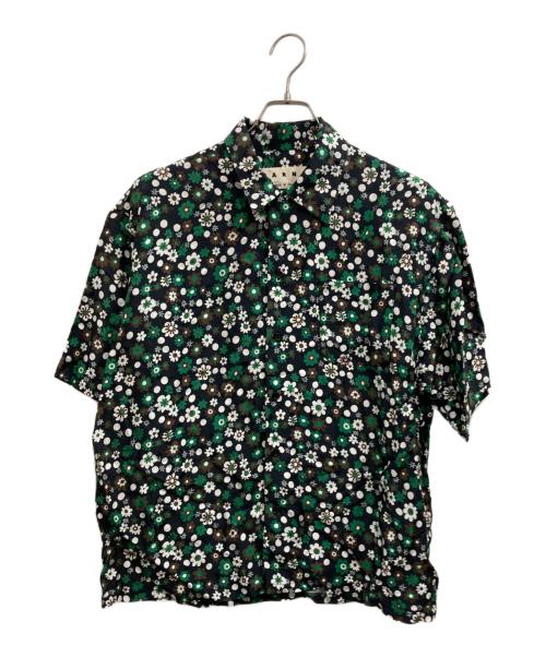MARNI（マルニ）MARNI (マルニ) フラワードット レーヨン オープンカラー  シャツ グリーン サイズ:46の古着・服飾アイテム