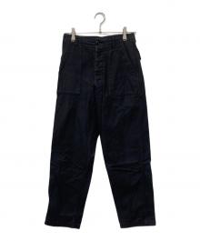 CIOTA（シオタ）の古着「スビンコットン バックサテン ベイカーパンツ」｜ネイビー