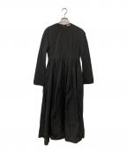 CLANEクラネ）の古着「ANTIQUE VOLUME FLARE ONE PIECE」｜ブラック