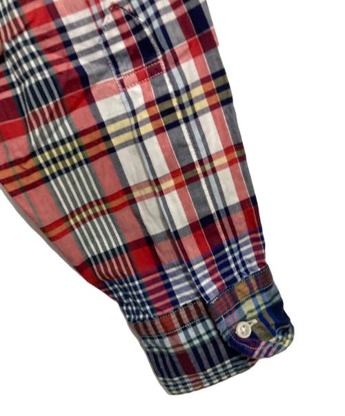 CIOTA（シオタ）CIOTA (シオタ) スビンポプリンマドラスチェックB.Dシャツ レッド サイズ:Fの古着・服飾アイテム
