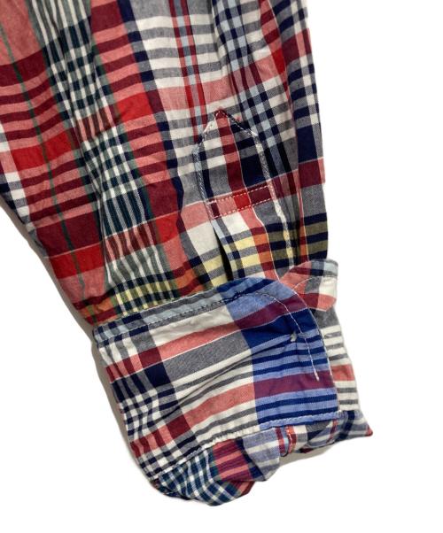 CIOTA（シオタ）CIOTA (シオタ) スビンポプリンマドラスチェックB.Dシャツ レッド サイズ:Fの古着・服飾アイテム