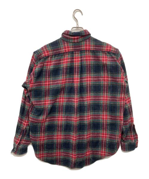 CIOTA（シオタ）CIOTA (シオタ) スビンコットン フランネル柄 BDシャツ グリーン×レッド サイズ:4の古着・服飾アイテム