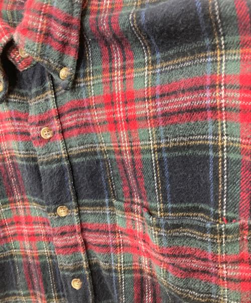 CIOTA（シオタ）CIOTA (シオタ) スビンコットン フランネル柄 BDシャツ グリーン×レッド サイズ:4の古着・服飾アイテム