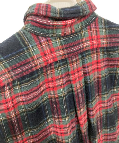 CIOTA（シオタ）CIOTA (シオタ) スビンコットン フランネル柄 BDシャツ グリーン×レッド サイズ:4の古着・服飾アイテム