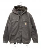 CarHarttカーハート）の古着「RELAXED FIT WASHED DUCK SHERPA-LINED UTILITY JACKET」｜グレー