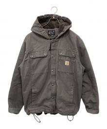 CarHartt（カーハート）の古着「RELAXED FIT WASHED DUCK SHERPA-LINED UTILITY JACKET」｜グレー