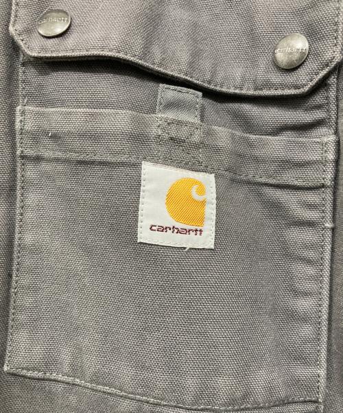 CarHartt（カーハート）CarHartt (カーハート) RELAXED FIT WASHED DUCK SHERPA-LINED UTILITY JACKET グレー サイズ:XLの古着・服飾アイテム