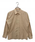Yves Saint Laurent chemisesイヴサンローランシュミーズ）の古着「ストライプシャツ」｜ベージュ