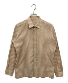 Yves Saint Laurent chemises（イヴサンローランシュミーズ）の古着「ストライプシャツ」｜ベージュ