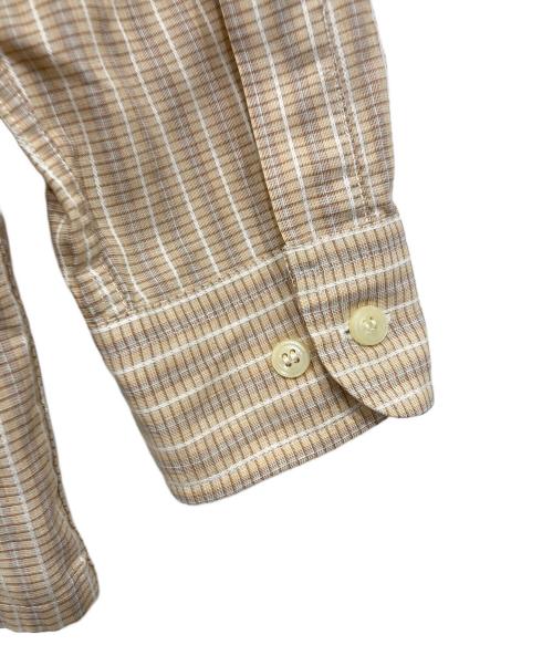 Yves Saint Laurent chemises（イヴサンローランシュミーズ）Yves Saint Laurent chemises (イヴサンローランシュミーズ) ストライプシャツ ベージュ サイズ:16の古着・服飾アイテム