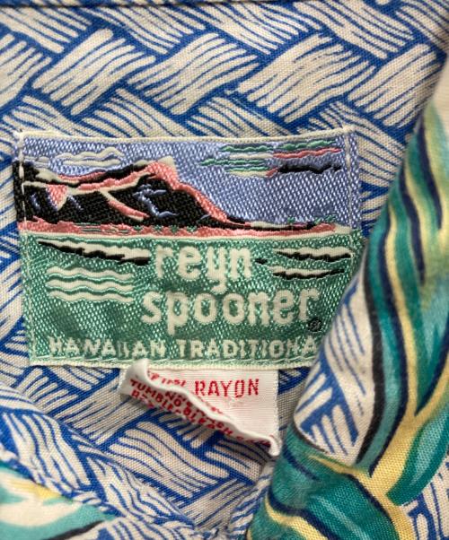 reyn spooner（レイン スプナー）reyn spooner (レイン スプナー) アロハシャツ ホワイト×ブルー サイズ:Mの古着・服飾アイテム