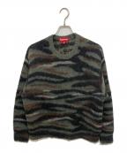 SUPREMEシュプリーム）の古着「Brushed Mohair Sweater/ブラッシュド モヘヤニット」｜カーキ×ブラック
