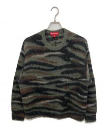 SUPREME（シュプリーム）の古着「Brushed Mohair Sweater/ブラッシュド モヘヤニット」｜カーキ×ブラック