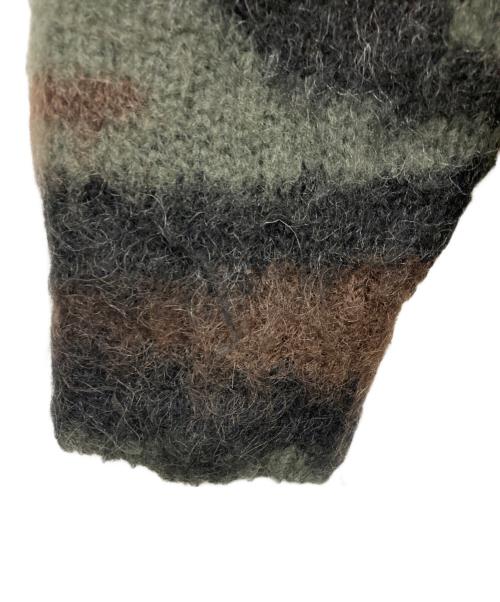 SUPREME（シュプリーム）Supreme (シュプリーム) Brushed Mohair Sweater/ブラッシュド モヘヤニット カーキ×ブラック サイズ:Mの古着・服飾アイテム