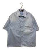 LOEWEロエベ）の古着「ウォッシュ加工コットンツイル アナグラム ショートスリーブ シャツ」｜ブルー