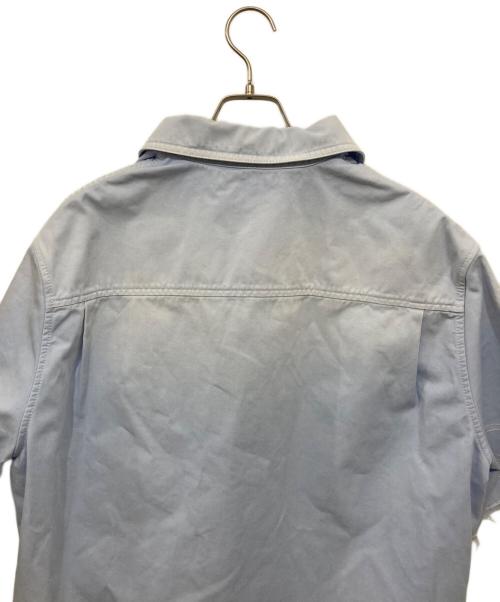 LOEWE（ロエベ）LOEWE (ロエベ) ウォッシュ加工コットンツイル アナグラム ショートスリーブ シャツ ブルー サイズ:38の古着・服飾アイテム