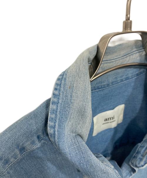 AMI PARIS（アミ パリス）AMI PARIS (アミ パリス) Relaxed Fit Denim Shirt/オーバーサイズ デニムシャツ インディゴ サイズ:Mの古着・服飾アイテム