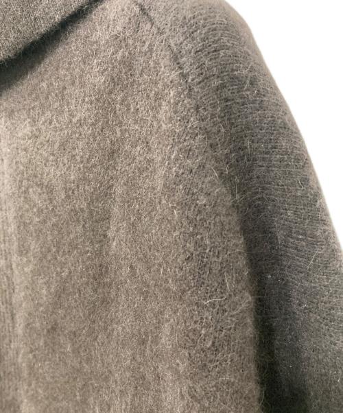 FRAY ID（フレイ アイディー）FRAY ID (フレイ アイディー) ラクーンダブルフェイスポロカラープルオーバー ブラウン サイズ:Fの古着・服飾アイテム