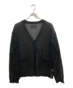 NUMBER (N)INEナンバーナイン）の古着「PAPER YARN SEE THROUGH SUMMER KNIT CARDIGAN」｜ブラック
