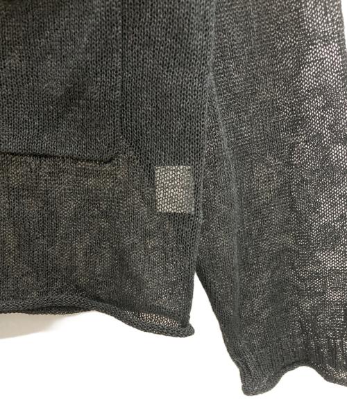NUMBER (N)INE（ナンバーナイン）NUMBER (N)INE (ナンバーナイン) PAPER YARN SEE THROUGH SUMMER KNIT CARDIGAN ブラック サイズ:3の古着・服飾アイテム