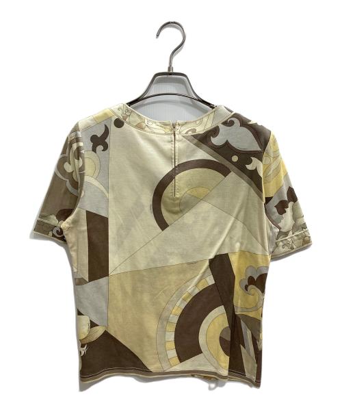 LEONARD FASHION（レオナールファッション）LEONARD FASHION (レオナールファッション) 半袖カットソー ベージュ サイズ:Lの古着・服飾アイテム