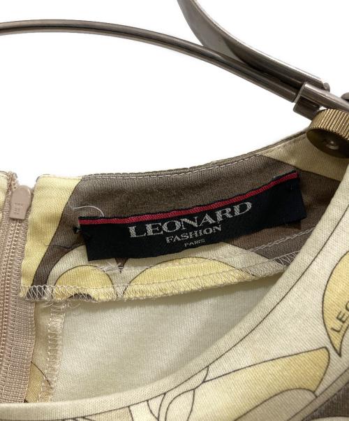 LEONARD FASHION（レオナールファッション）LEONARD FASHION (レオナールファッション) 半袖カットソー ベージュ サイズ:Lの古着・服飾アイテム
