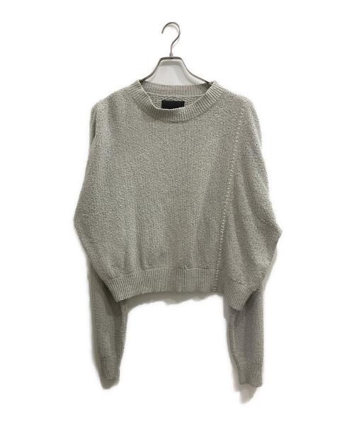 UNUSED（サニーエレメント）UNUSED (サニーエレメント) ステッチデザイン シルクニット グレー サイズ:3の古着・服飾アイテム