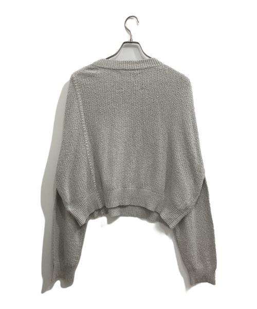 UNUSED（サニーエレメント）UNUSED (サニーエレメント) ステッチデザイン シルクニット グレー サイズ:3の古着・服飾アイテム