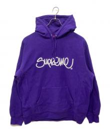 SUPREME（シュプリーム）の古着「Raised Handstyle Hooded Sweatshirt」｜パープル
