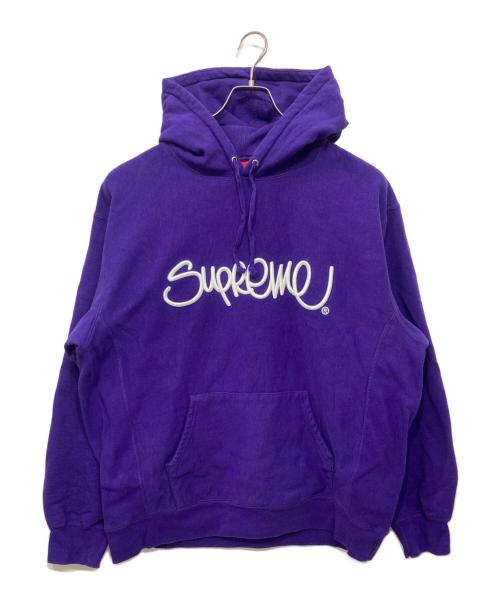 SUPREME（シュプリーム）Supreme (シュプリーム) Raised Handstyle Hooded Sweatshirt パープル サイズ:XLargeの古着・服飾アイテム