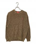 SUPREMEシュプリーム）の古着「Melange Rib Knit Sweater Small Box Logo」｜ブラウン