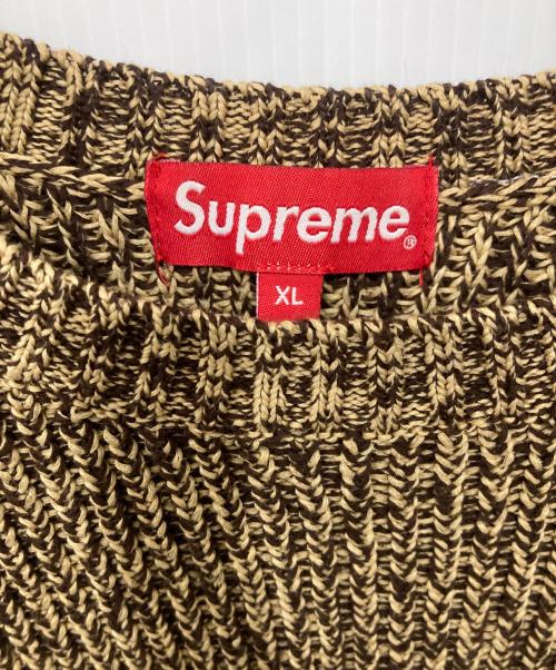 SUPREME（シュプリーム）Supreme (シュプリーム) Melange Rib Knit Sweater Small Box Logo ブラウン サイズ:XLの古着・服飾アイテム