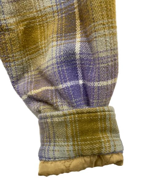 SUPREME（シュプリーム）Supreme (シュプリーム) SHEARLING LINED FLANNEL SHIRT イエロー×パープル サイズ:Lの古着・服飾アイテム