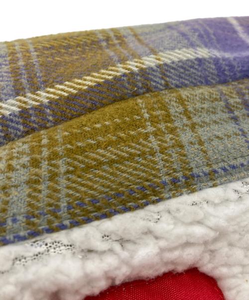 SUPREME（シュプリーム）Supreme (シュプリーム) SHEARLING LINED FLANNEL SHIRT イエロー×パープル サイズ:Lの古着・服飾アイテム