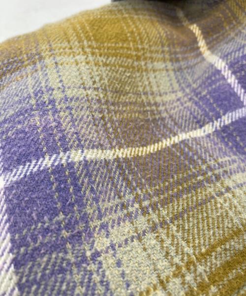 SUPREME（シュプリーム）Supreme (シュプリーム) SHEARLING LINED FLANNEL SHIRT イエロー×パープル サイズ:Lの古着・服飾アイテム