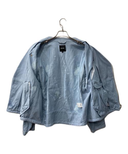 BEAMS（ビームス）BEAMS (ビームス) ルーズ ペイント ダブル ライダース ブルー サイズ:Sの古着・服飾アイテム