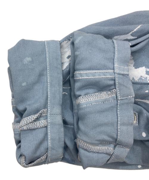 BEAMS（ビームス）BEAMS (ビームス) ルーズ ペイント ダブル ライダース ブルー サイズ:Sの古着・服飾アイテム