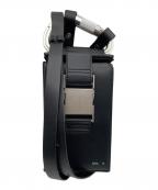 HELIOT EMILヘリオットエミル）の古着「レザー カラビナ フォンスリング/LEATHER PHONE SLING」｜ブラック
