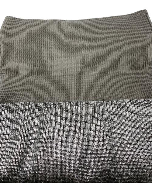 DIESEL（ディーゼル）DIESEL (ディーゼル) M-ADHUETTE コーティング ニットロングスカート シルバー サイズ:Ｍの古着・服飾アイテム