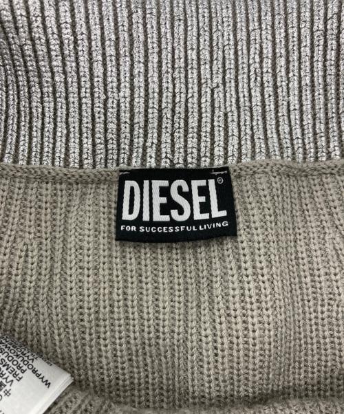 DIESEL（ディーゼル）DIESEL (ディーゼル) M-ADHUETTE コーティング ニットロングスカート シルバー サイズ:Ｍの古着・服飾アイテム