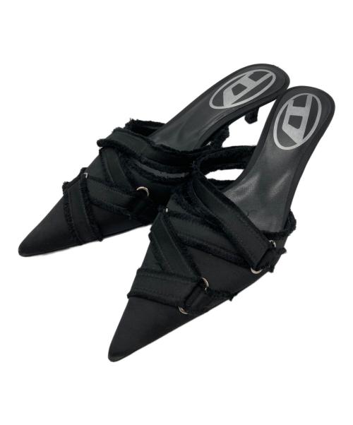 DIESEL（ディーゼル）DIESEL (ディーゼル) ポインテッドトゥ ミュール ブラック サイズ:36の古着・服飾アイテム