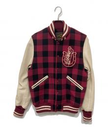 Hysteric Glamour（ヒステリックグラマー）の古着「HORSE SHOE ワッペン付レザースリーブスタジャント」｜レッド