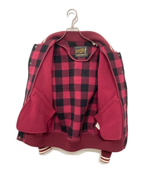 Hysteric Glamour（ヒステリックグラマー）Hysteric Glamour (ヒステリックグラマー) HORSE SHOE ワッペン付レザースリーブスタジャント レッド サイズ:Sの古着・服飾アイテム