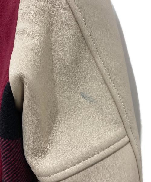 Hysteric Glamour（ヒステリックグラマー）Hysteric Glamour (ヒステリックグラマー) HORSE SHOE ワッペン付レザースリーブスタジャント レッド サイズ:Sの古着・服飾アイテム