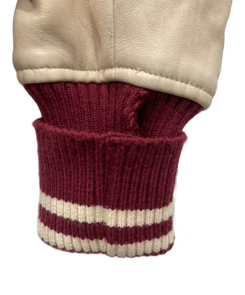 Hysteric Glamour（ヒステリックグラマー）Hysteric Glamour (ヒステリックグラマー) HORSE SHOE ワッペン付レザースリーブスタジャント レッド サイズ:Sの古着・服飾アイテム