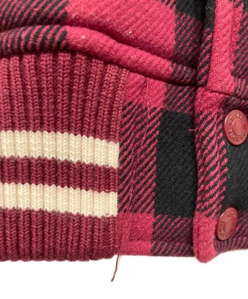 Hysteric Glamour（ヒステリックグラマー）Hysteric Glamour (ヒステリックグラマー) HORSE SHOE ワッペン付レザースリーブスタジャント レッド サイズ:Sの古着・服飾アイテム