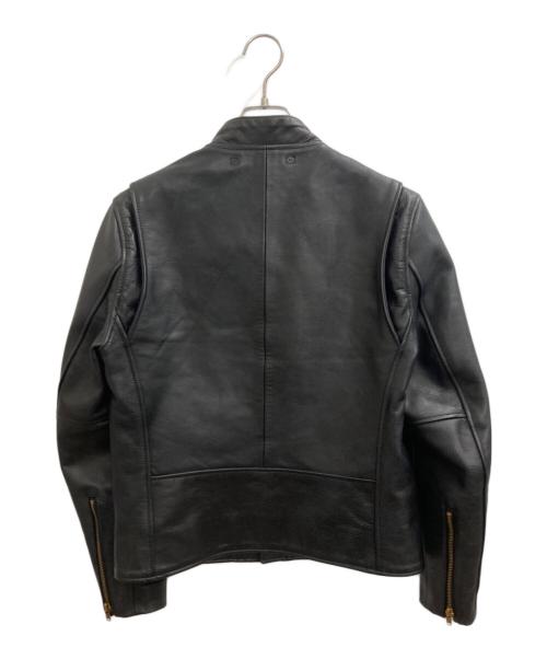 AVIREX（アヴィレックス）AVIREX (アヴィレックス) FADE CAMO SINGLE RIDERS JACKET/フェード　カモ　シングル　ライダース　ジャケット ブラック サイズ:Mの古着・服飾アイテム