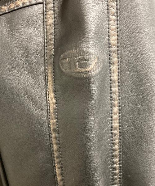 DIESEL（ディーゼル）DIESEL (ディーゼル) J-AKE フェイクレザージャケット ブラック サイズ:48の古着・服飾アイテム