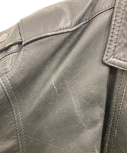 ノーブランド（ノーブランド）ノーブランド (ノーブランド) レザーボンバーブルゾン ブラック サイズ:Mの古着・服飾アイテム