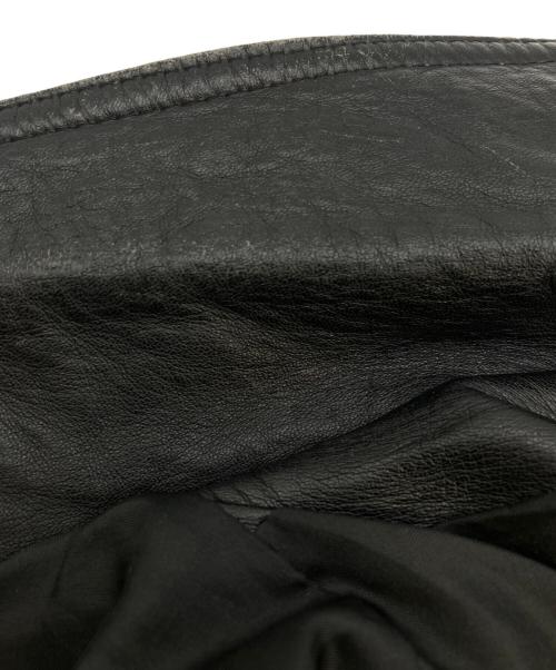 ノーブランド（ノーブランド）ノーブランド (ノーブランド) レザーボンバーブルゾン ブラック サイズ:Mの古着・服飾アイテム